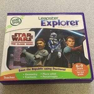 LeapFrog Leapster Explorer Star Wars Clone Wars Learning Game - Purple/White